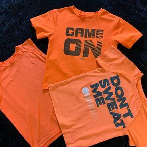 Carter's, Champion, Crane: Set of 3 orange quick-dry S/S shirts